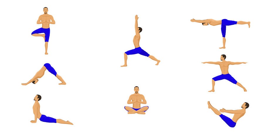 Begroeten beklimmen schaal Een yoga houding zorgt voor een elastisch lichaam zonder stijve spieren.